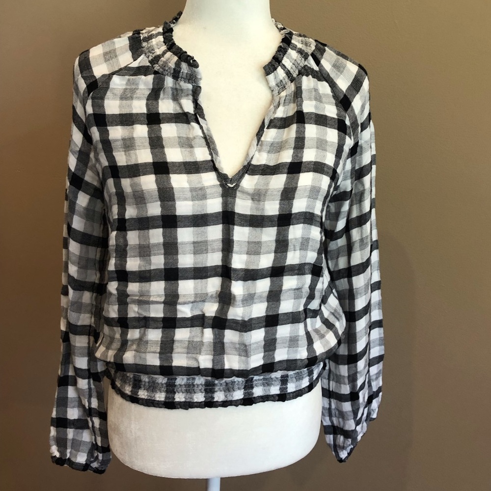 Anthropology Cloth and Stone Black and White Crop Top, Size Small - Picture 6 of 6